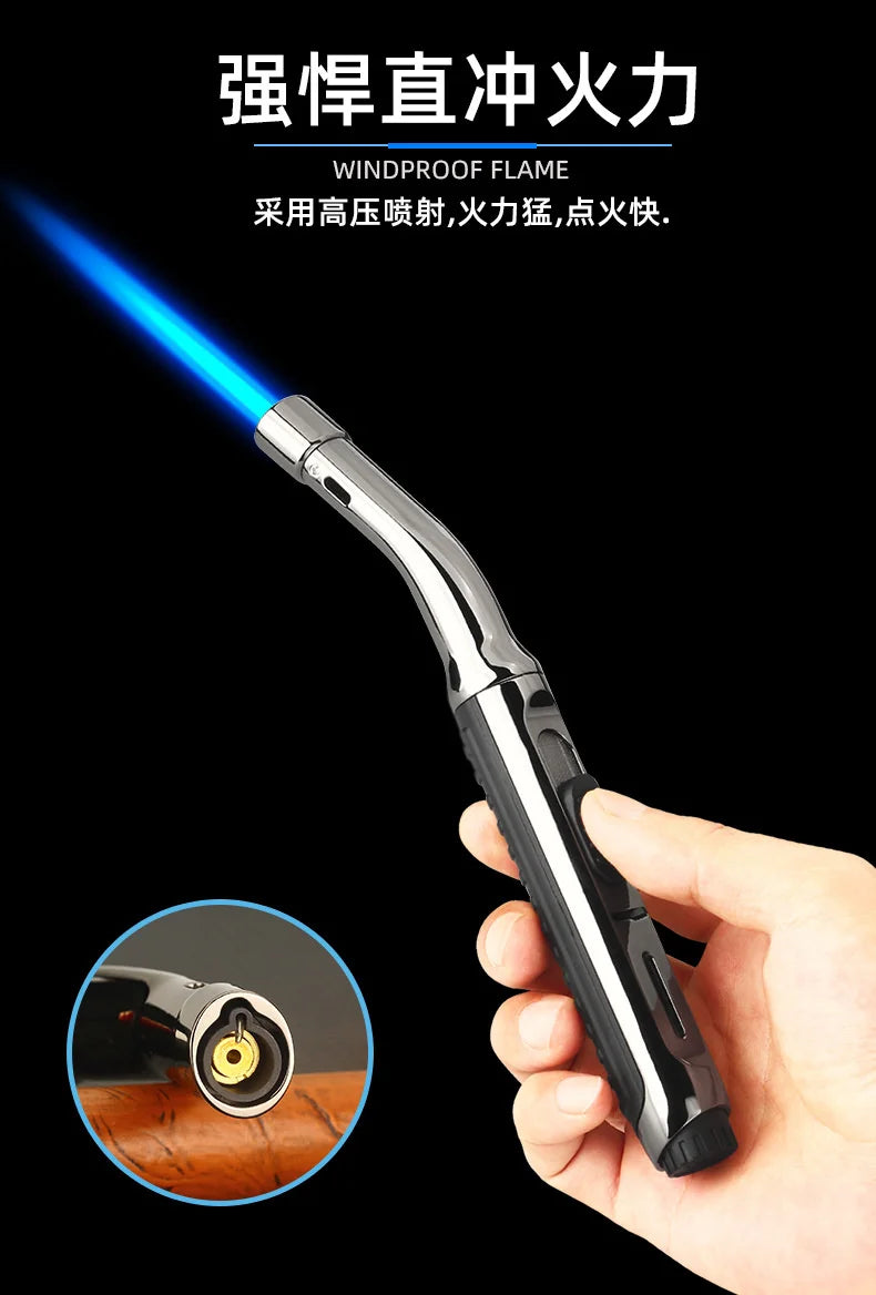 Jet Windproof Lighter Gas Spray Gun Cigar Lighter Outdoor Barbecue Kitchen Ignition Welding Turbo Lighter High Temperature