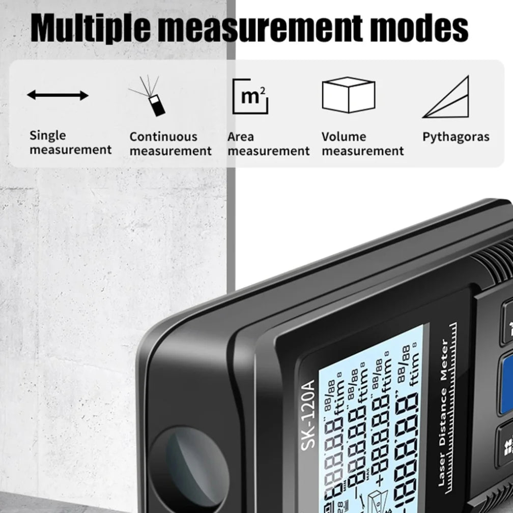 1PC Portable Handheld Lasers Measure Tape Tool Digital Display Distance Meter Intelligent Rangefinder 40m 50m 70m 100m 120m