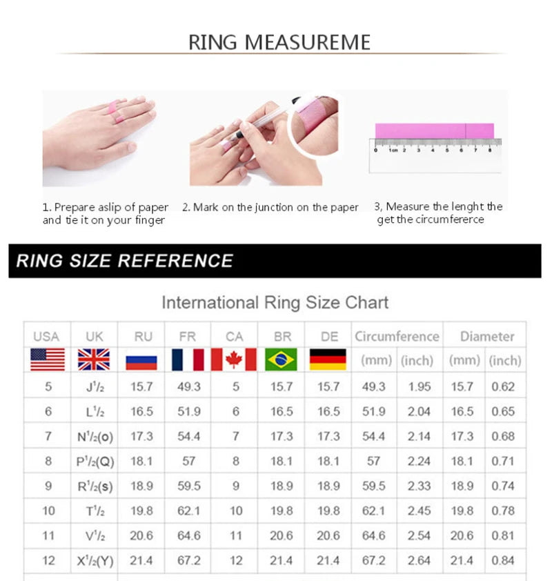 925 Sterling Silver Ring Set with Zircon Crystal Rings for Women's Glamour Jewelry Engagement Wedding Gifts