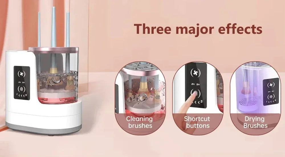 Automatic Makeup Brush Cleaner Electric Makeup Brush Quick Dry Cleaning Tool Makeup Remover Brow Pencil Brush Special Cleaner