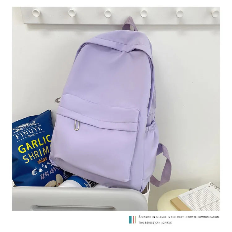 Fashion Canvas Backpack for Women Anti-theft School Shoulder Bag for Teenage Girls New Style Female School Backpack