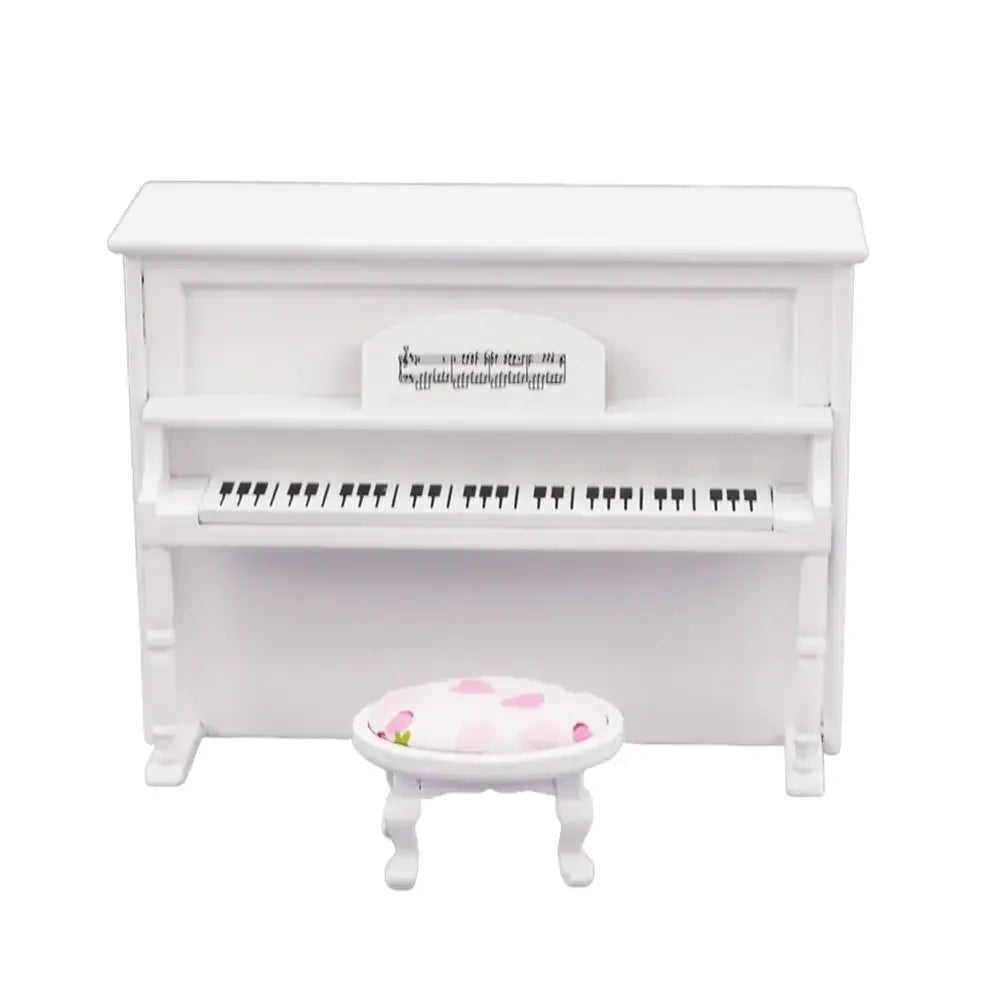 Playing House Dollhouse Musical Instruments 1/12 Doll Piano Craft Wood Multicolor Miniature Pianoforte Doll Accessories