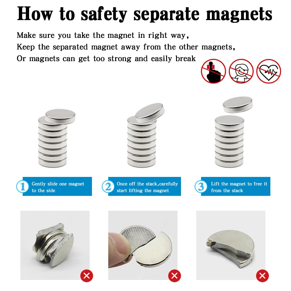 50x20mm Super Powerful Round Magnet Neodymium Magnet NdfeB N35 Strong Permanent Magnetic imanes Refrigerator Magnet