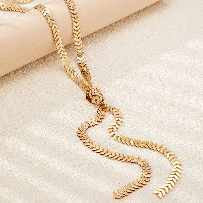 Tassel Necklace Long Knotted Chain Women Girls Gifts Fashion Jewelry Hot Sale Party Gift 2025 New Style