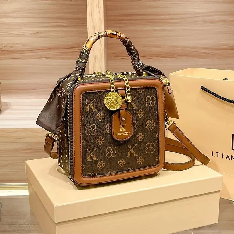 Ladies' handbag, light luxury square bag, 2026 autumn and winter new style, high-end and high designer single shoulder crossbody