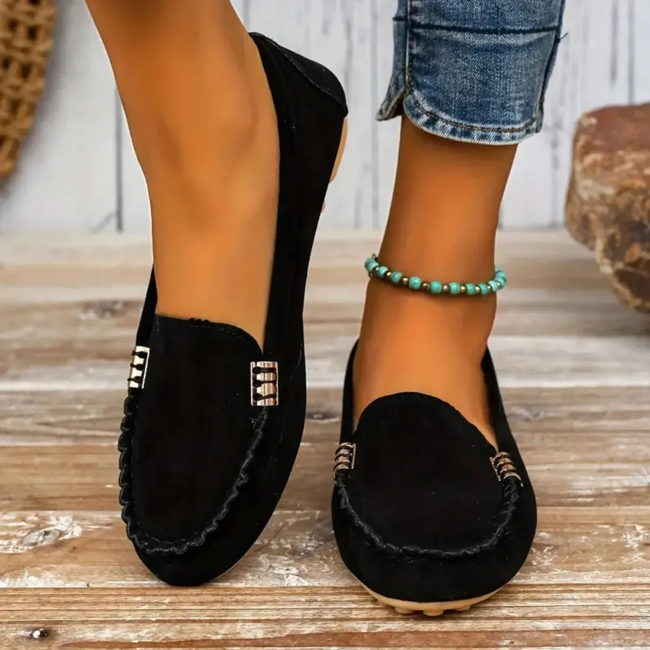 Women Flats Spring Autumn Wear-resisting Loafers Casual Fashion Single Shoes Non-slip Soft Flat Sneakers Women Zapatos De Mujer