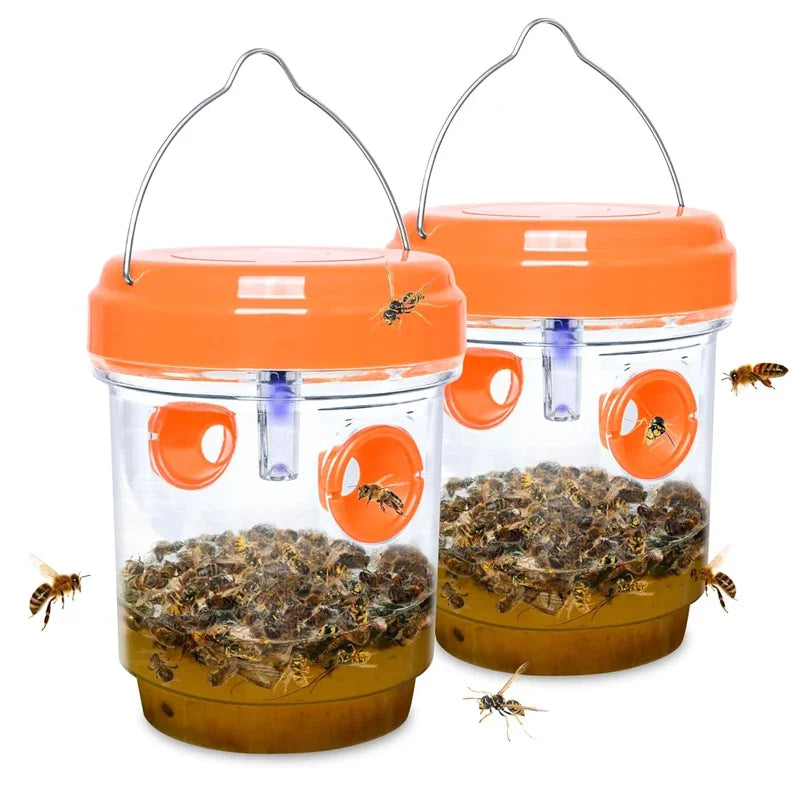 New Solar Fly Trap Catcher, Waterproof Outdoor Hanging Insect Trap, for Garden Orchard Fruit Pest Control Device