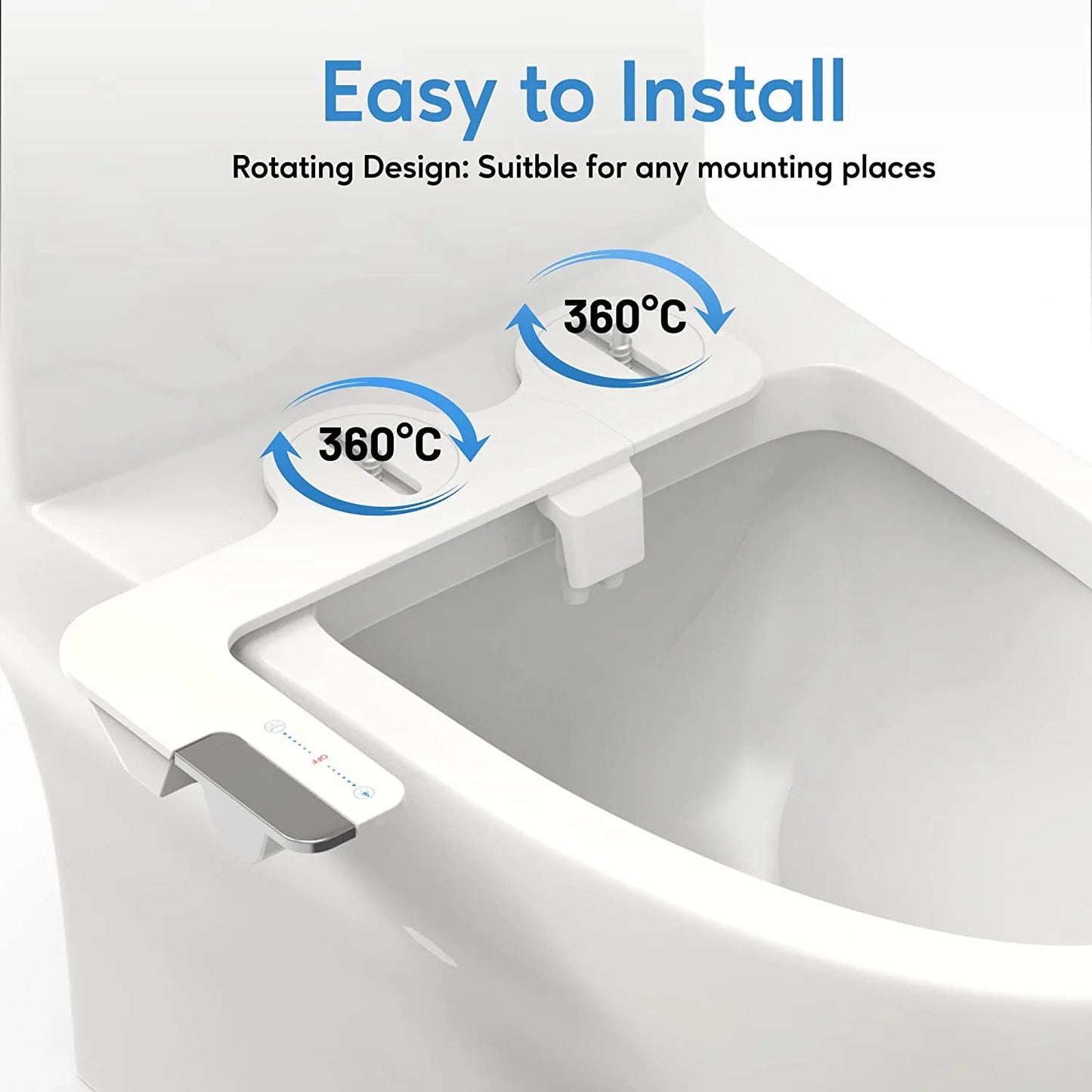 Bidet Attachment for Toilet Bidet Toilet Seat Attachment with Water Pressure Control and Self-Cleaning Dual Nozzles