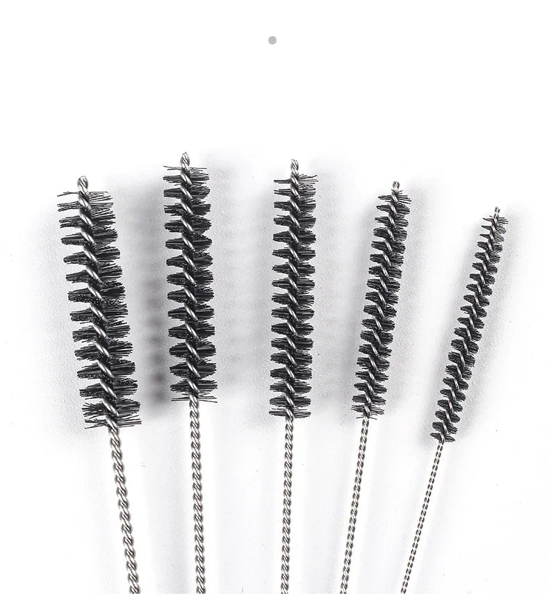 3/4/5/6/7mm lot 110mm muti-function hard hair smoking pipe brush pounchers clearing tool accessories for twisty pipe