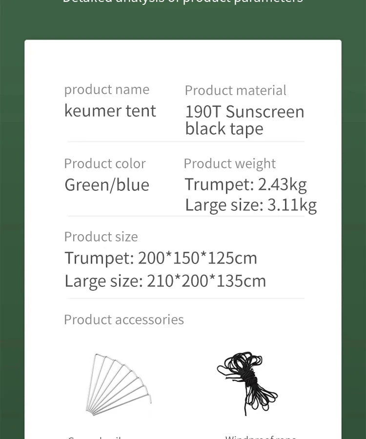 Instant Tent,Instant Pop Up Tents,Easy and Quick Setup Camping Tent,Windproof Waterproof with Rainfly for Outdoor Camping/Hiking