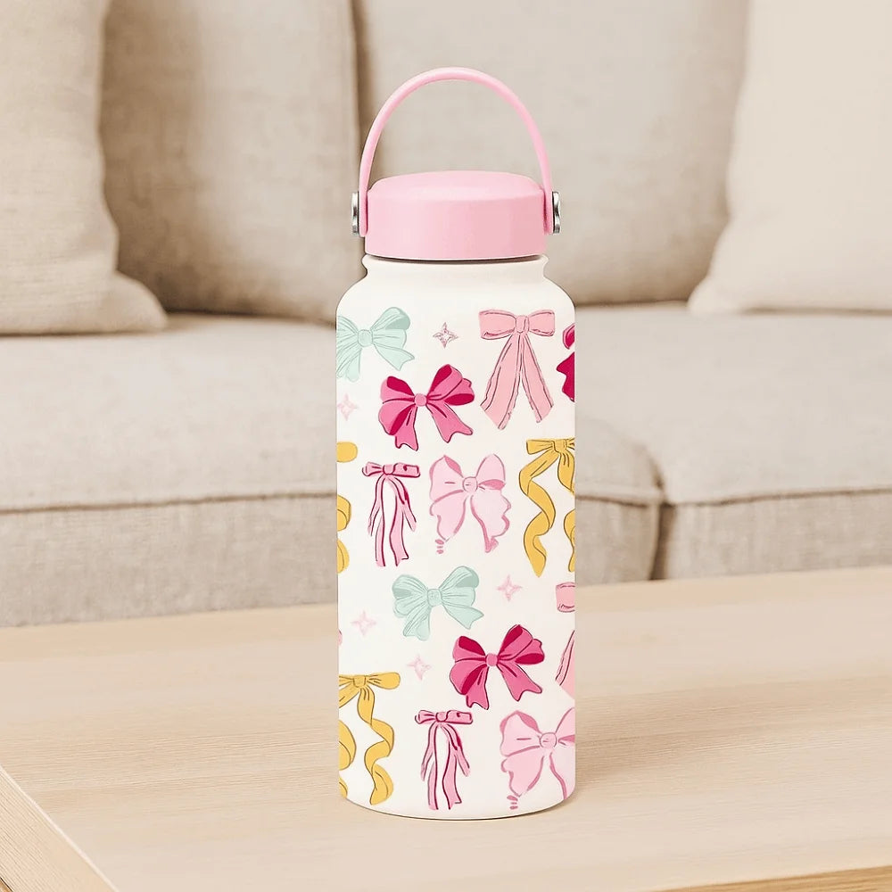 Gift INS Insulated Water Bottle Portable 1L Outdoor Insulated Mug Stainless Steel Leak-proof Thermal Water Bottle Office