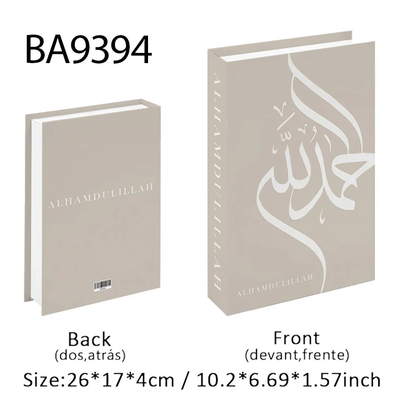 Islamic Luxury Fake Book Decorative Books Storage Box Coffee Table Interior Decoration Kaaba Mosque Muslims Bedroom Home Decor
