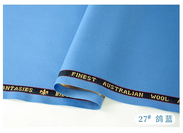 High Count 50% Worsted Wool Fabric For Suits Sewing Blazer Vest Pants Coat DIY High End 280g/m Serge Cloth Material 50X150cm