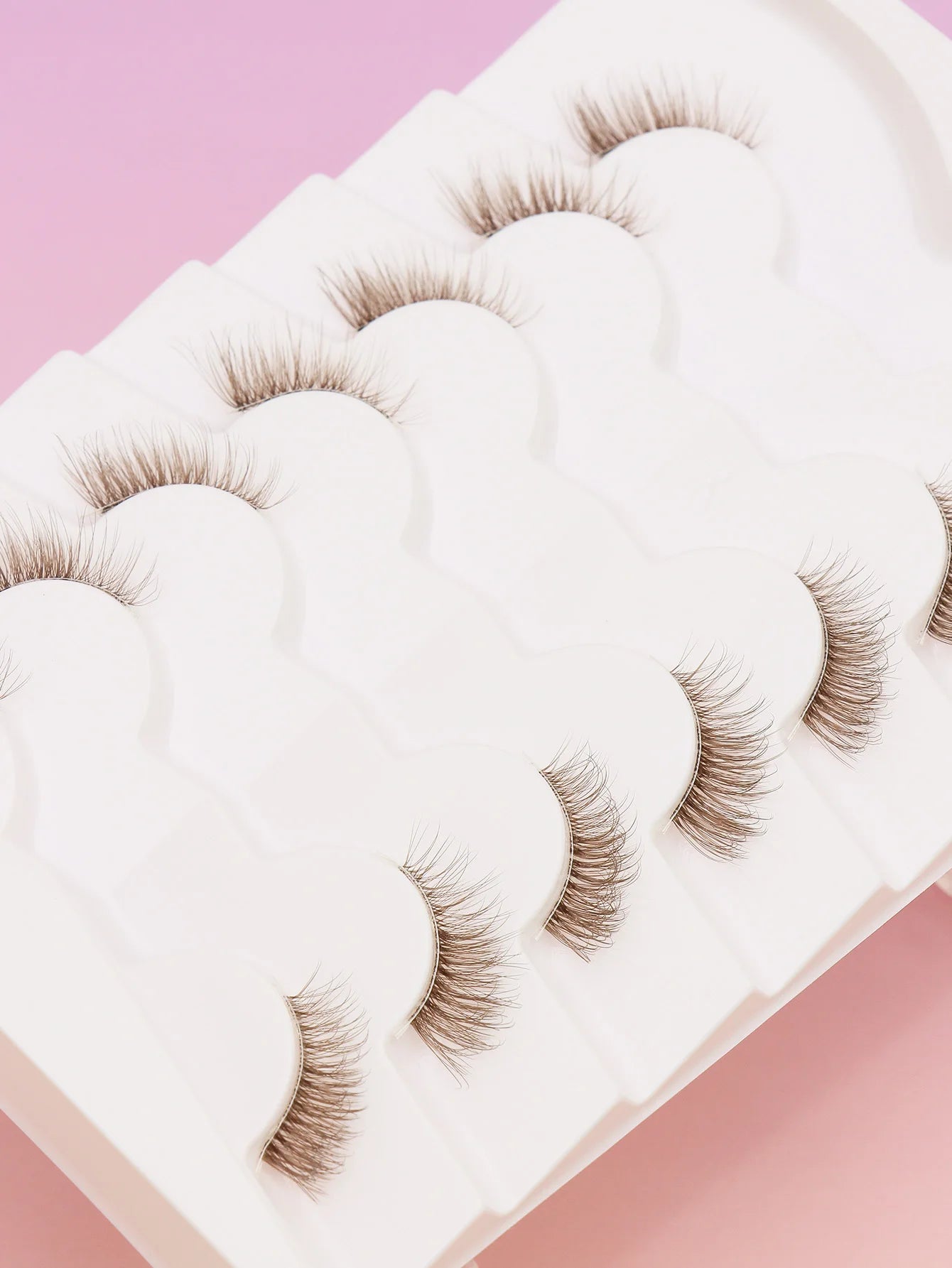 5/7/10 Pairs brown DIY Lashes Natural Clear Eyelash Volume Natural Eyelashes Soft Cross Cat Lashes Extended Outer Corner Eyelash