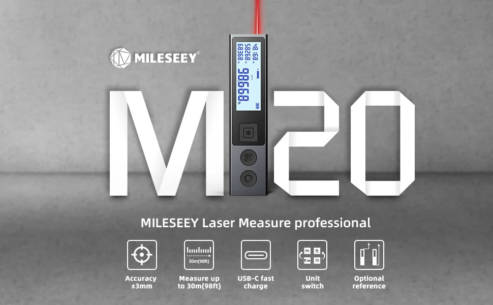 Mileseey Laser Distance Meter Trena Laser Measuring Tape Handheld Metre Laser лазерная рулетка дальномер