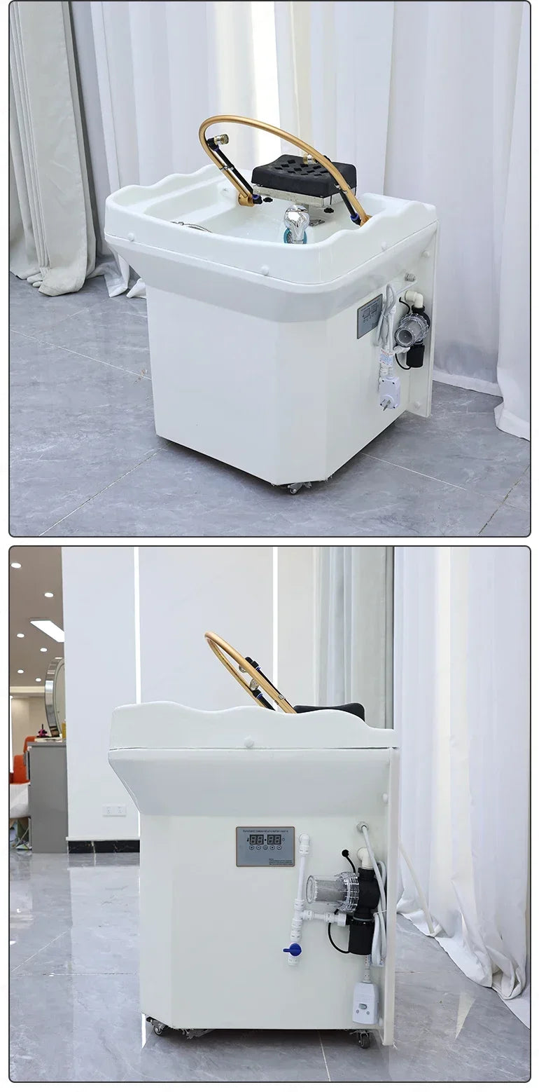XinSheng Convenient Non Connecting Water Pipe With Water Storage Tank Head SPA Water Circulation Shampoo Basin Hair Wash Salon
