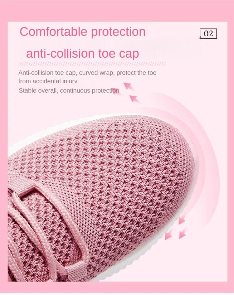 Women Casual Shoes Fashion Breathable Walking Mesh Flat Shoes Sneakers Women 2026 Gym Vulcanized Shoes Purple Female Footwear