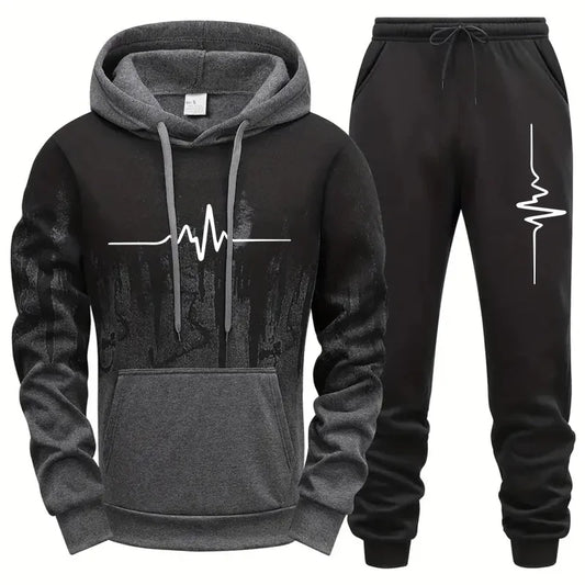 High Quality Men's Tracksuit Casual Jogging Men Versatile Sweatshirts Sweat Pants Fashion Comfort Daily Sports Simple Hoodie Set