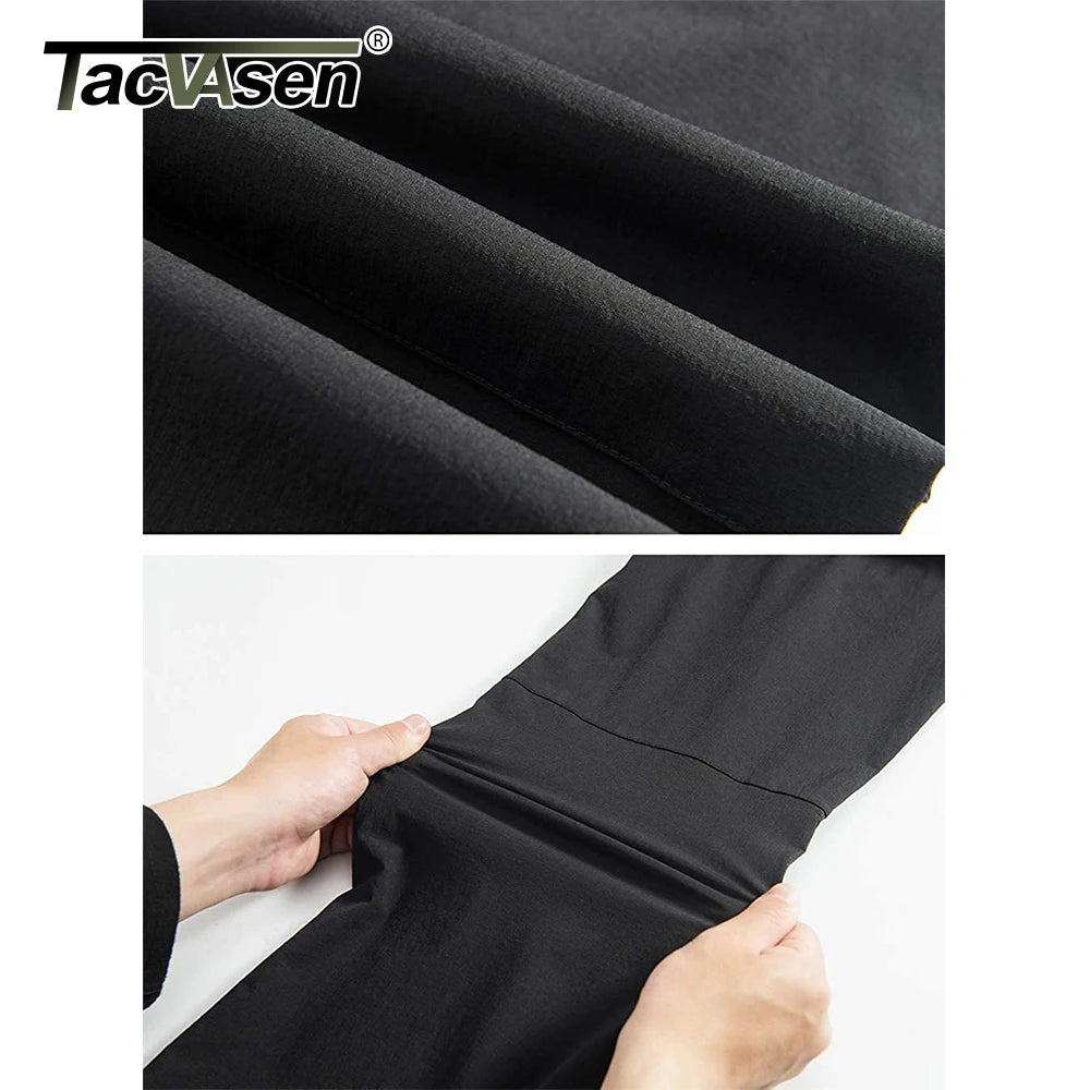 TACVASEN Quick Dry Outdoor Hiking Pants Men Summer Lightweight Rip-stop Cargo Work Trousers Multi-Pockets Camping Fishing Pants