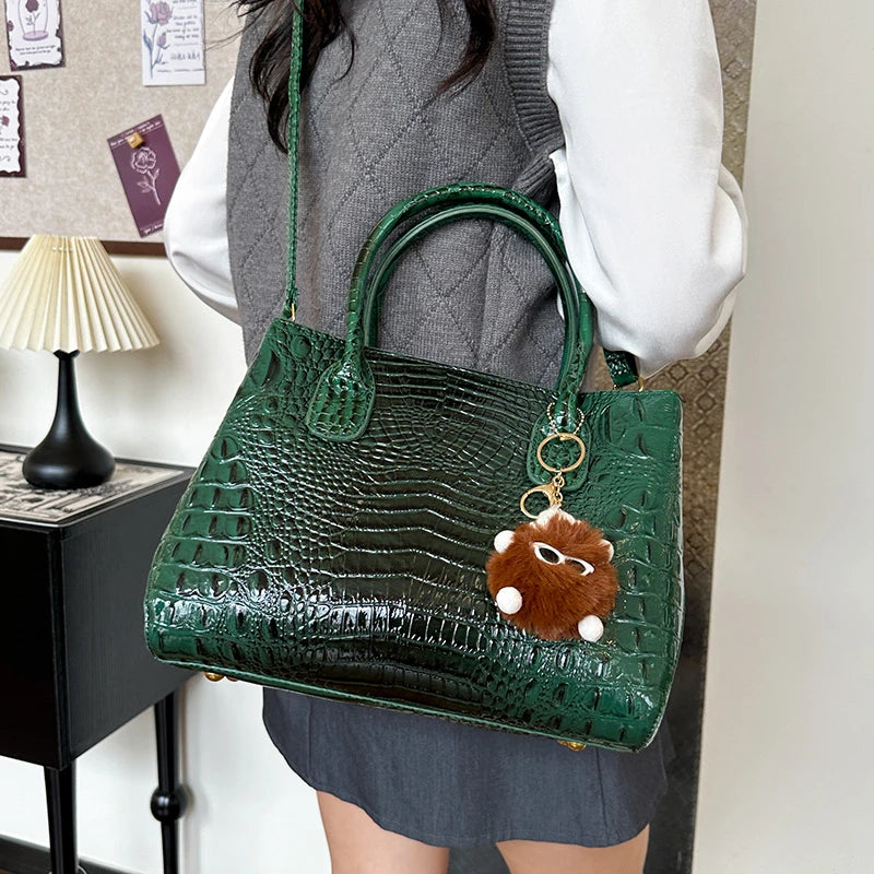 Ladies Quality Leather Shoulder Bags for Women 2026 Luxury Designer Handbags Classic Female Commute Fashion Large Capacity Tote