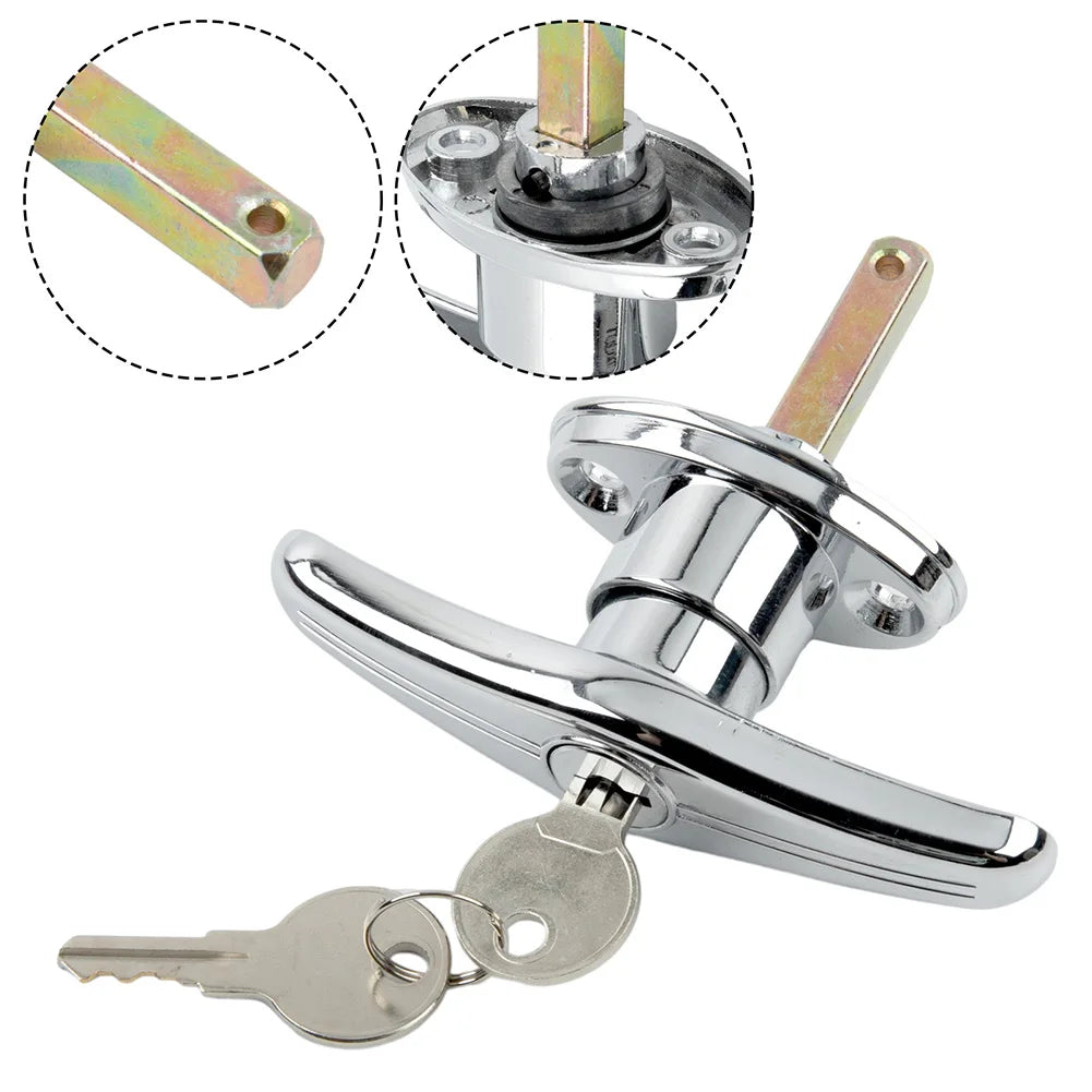 Garage Door Lock T Handle Rear Fix Keyed To Differ Caravan Garage Shed Campervan Garage Door Opener T Lock Handle