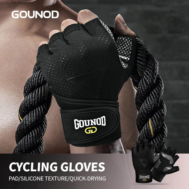 GOUNOD Gym Gloves for Men Women Fitness Weight Lifting Wristband Gloves Body Building Training Sports Exercise Cycling Glove