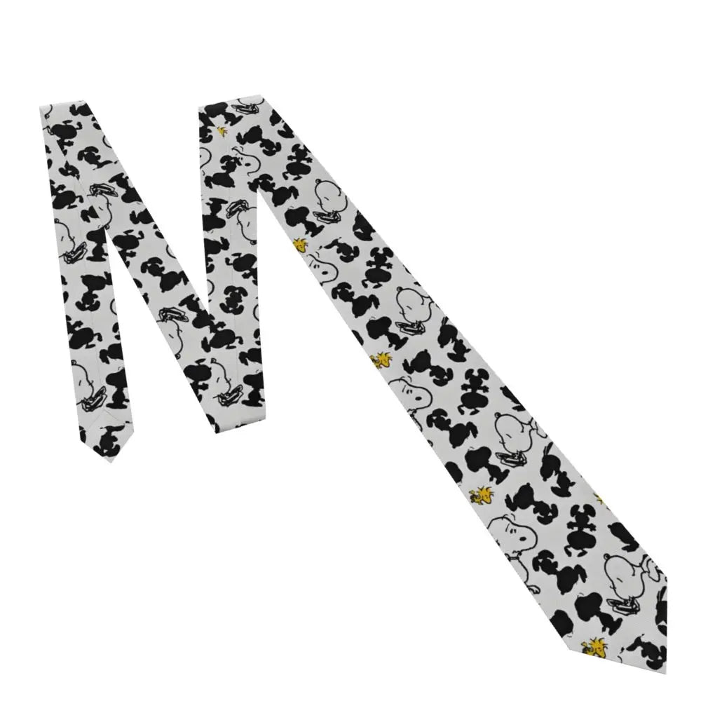 Personalized Fashion S-Snoopys Neckties Men Silk Cartoon Office Neck Tie