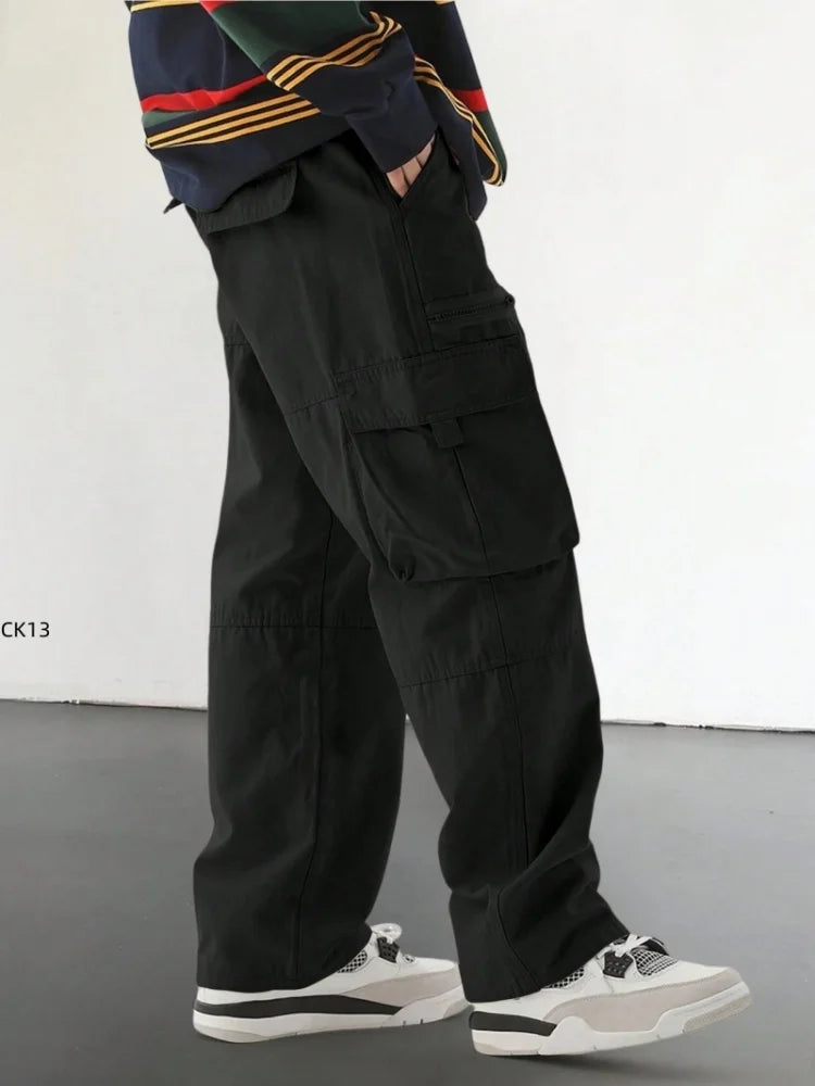 Men's workwear pants, summer and spring cotton workwear, new casual hiking and jogging pants, sports pants, men's autumn pants