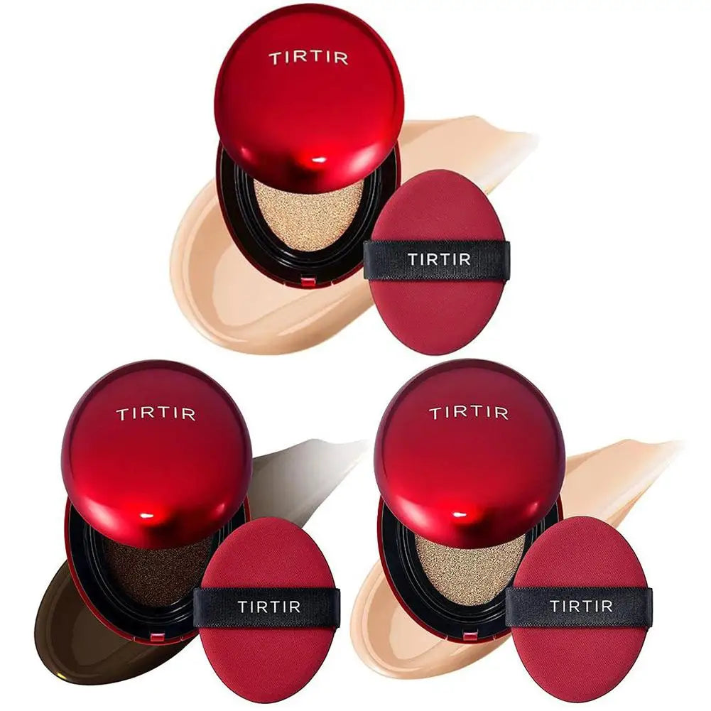 NEW For TIRTIR Mask Fit Red Cushion Foundation Long-Lasting Lightweight Buildable Coverage Finish Korean Cushion Foundation Care