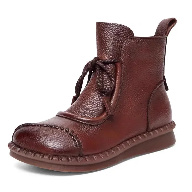 Shoes for Women 2024 Fashion Cross-tied Women's Boots Daily Boots Women Hot Sale Round Toe Comfortable Flat Shoes Ankle Boots