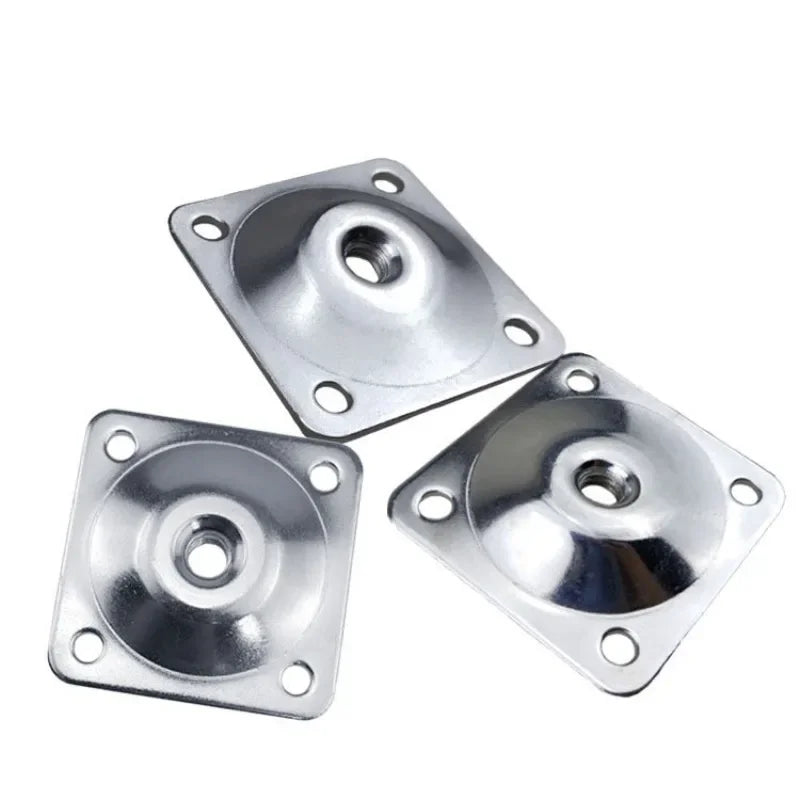 6pcs Wooden Leg Connector Coffee Table Leg Bevel Iron Sheet Hardware Square Nut Table Connector Sofa Cover Thickened
