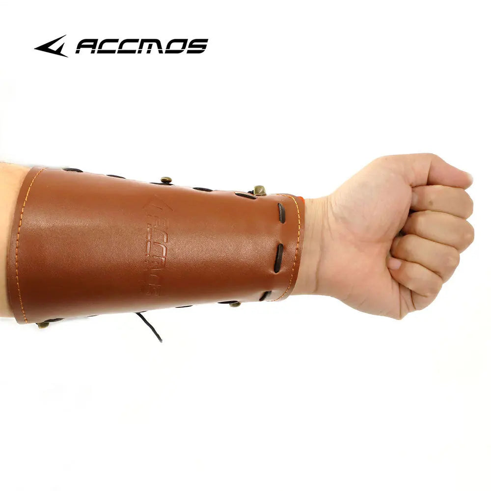 Archery Leather Protection Arm Guard,Safe Protect Sleeve,Adjustable Strap,Protective Gear,Accessories,Hunting,Shooting,Training