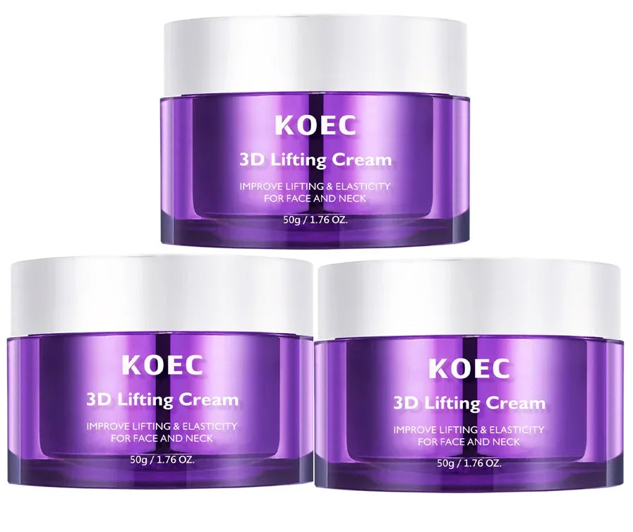 3D Face Neck Lifting Cream Deep Hydration Moisturizing Firming Improve Skin Elasticity Nourishing Facial Cream Korean Skincare