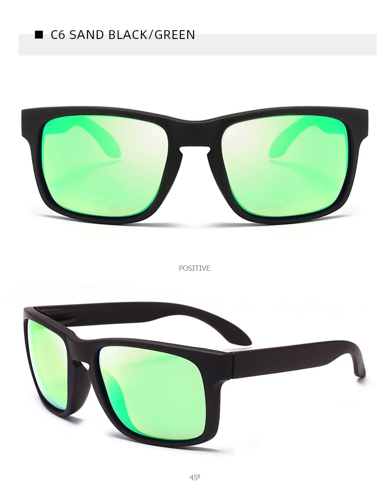 Classic Fashion Square Polarized Sunglasses Men Vintage Plastic Male Sun Glasses Women Stylish Black Outdoor Sports Shades UV400