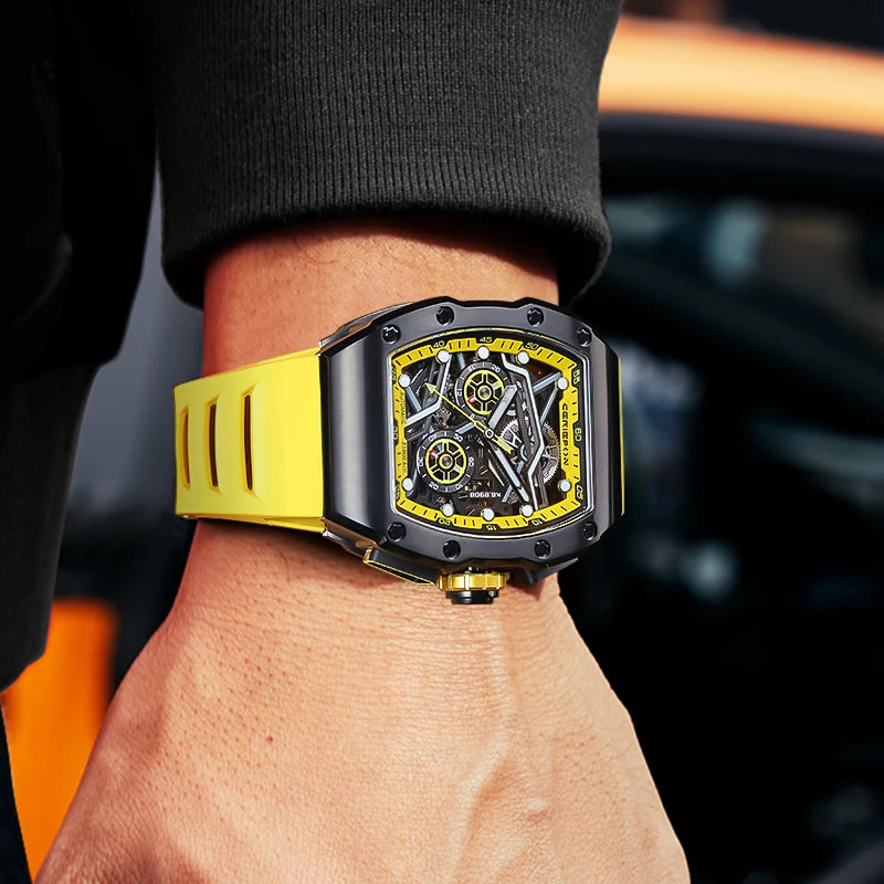 2025 New Mens Automatic Watches for Men Pagani Designs Hollow Out Chronograph Waterproof Men's Mechanical Watch Man Reloj Hombre