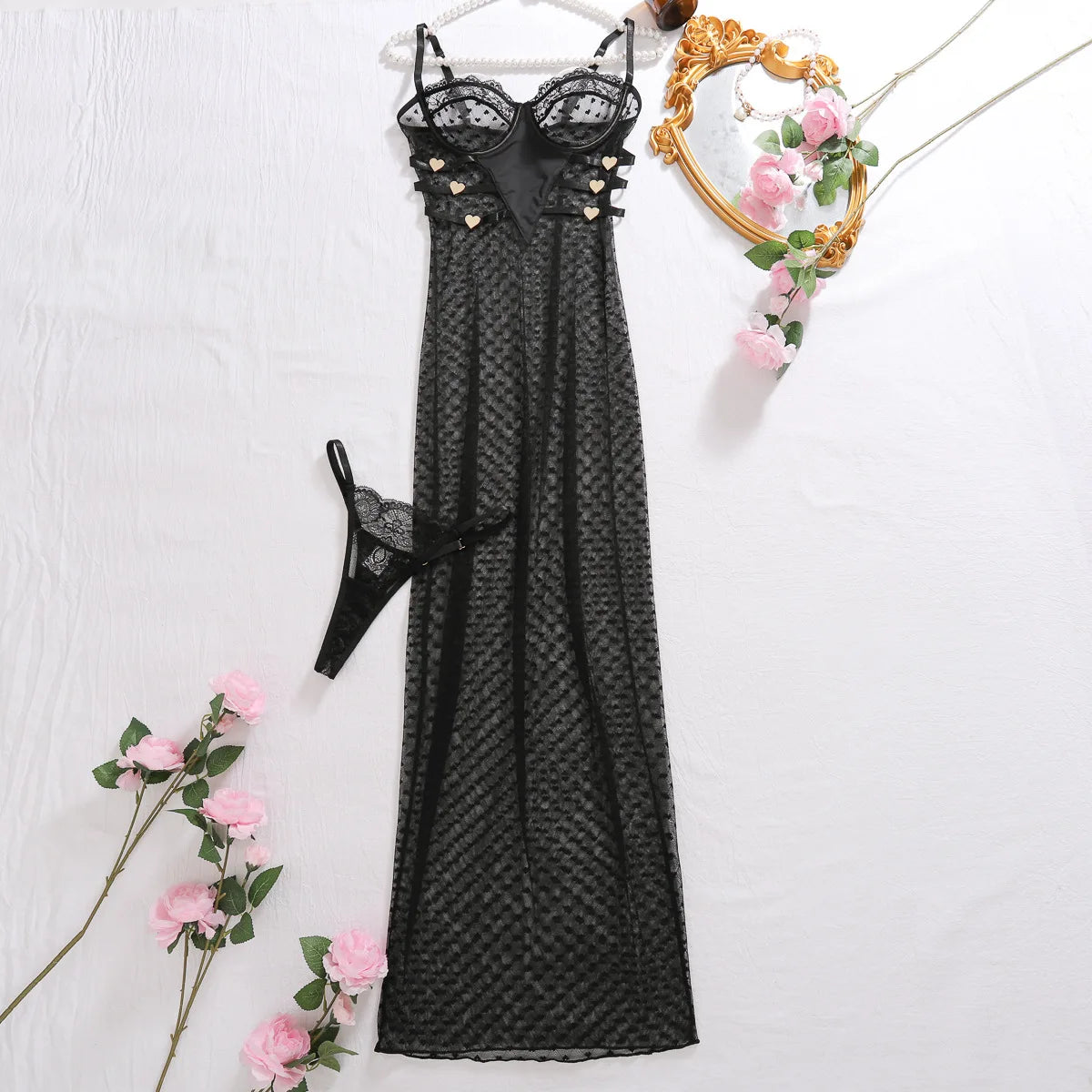 Lingerie Tight suspender see through spotted mesh dress sexy tоy girl xxx Womens dresses Womens dresses sexy clothes for woman
