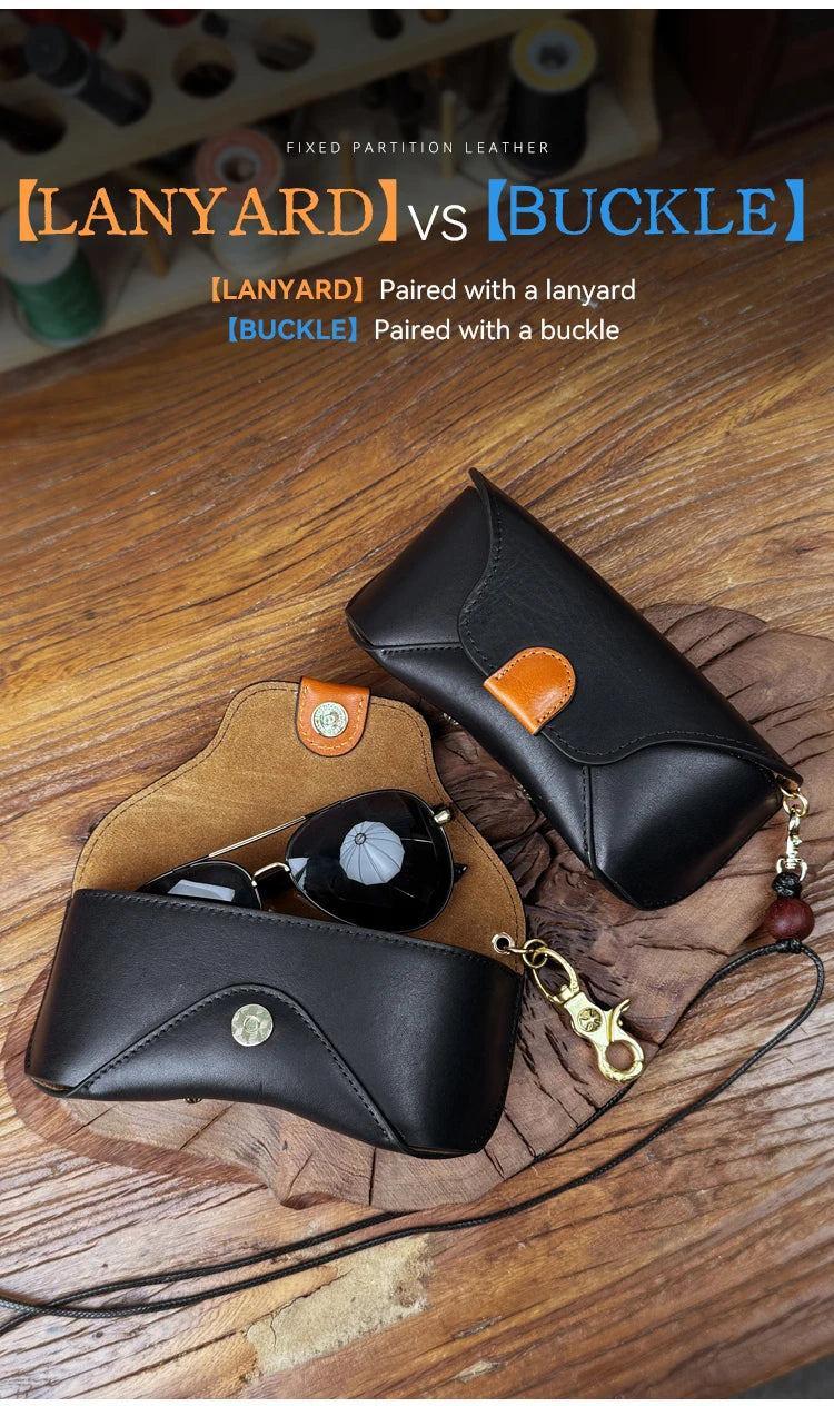 Genuine Leather Eye Glasses Bag for Eyeglass High Quality Handmade Causal Glasses Case Sunglasses Protector Pouch