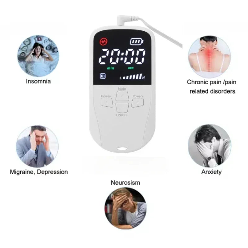 Sleep Aid Device CES Stimulation Therapy 1600mAh Rechargeable Ear Clip Type Relieve Anxiety Mitigation Fast Sleep Instrument