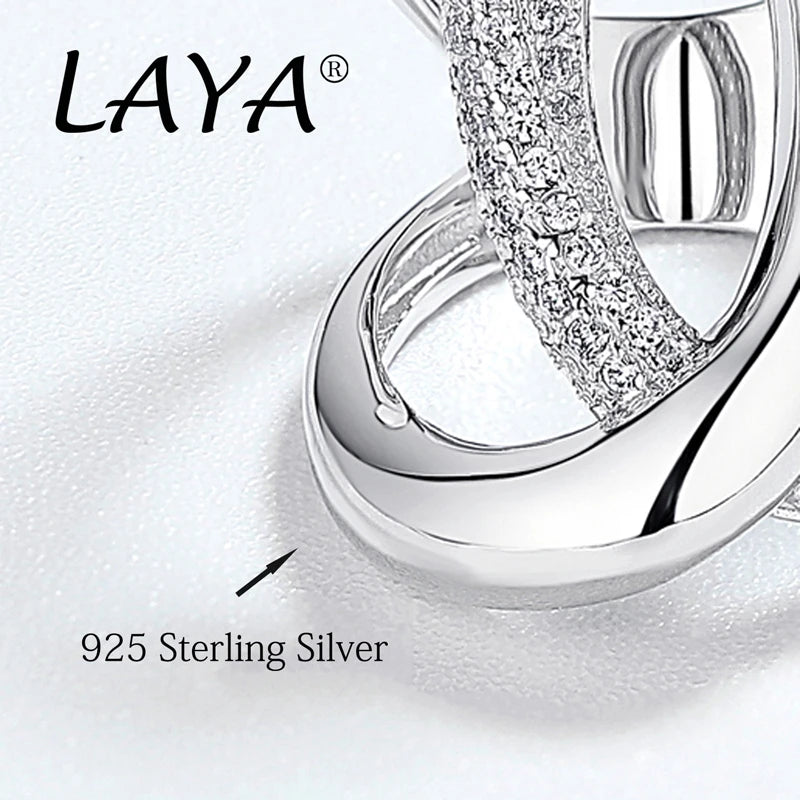 2025 925 Sterling Silver Fashion Luxury Irregular High Quality Zircon Cross Ring Gift For Men Women Party Personality Jewelry