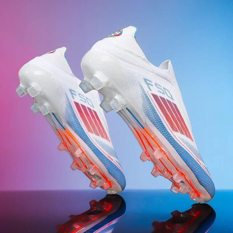 Men Football Boots Training Soccer Shoes FG Ultralight Long Spikes Breathable Drop Shipping Match Sport Cleats Indoor Sneakers