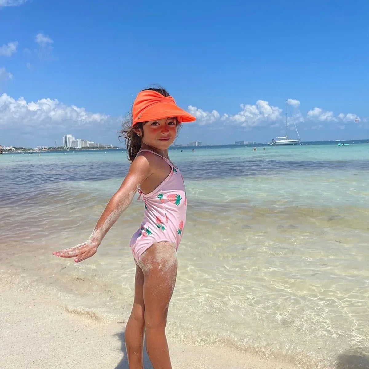 Summer Sun Hats Beach BabyGirls Boys Wide Brim UV Protection Baseball Cap for Kids Outdoor Quick Dry Breathable Empty Top Hat