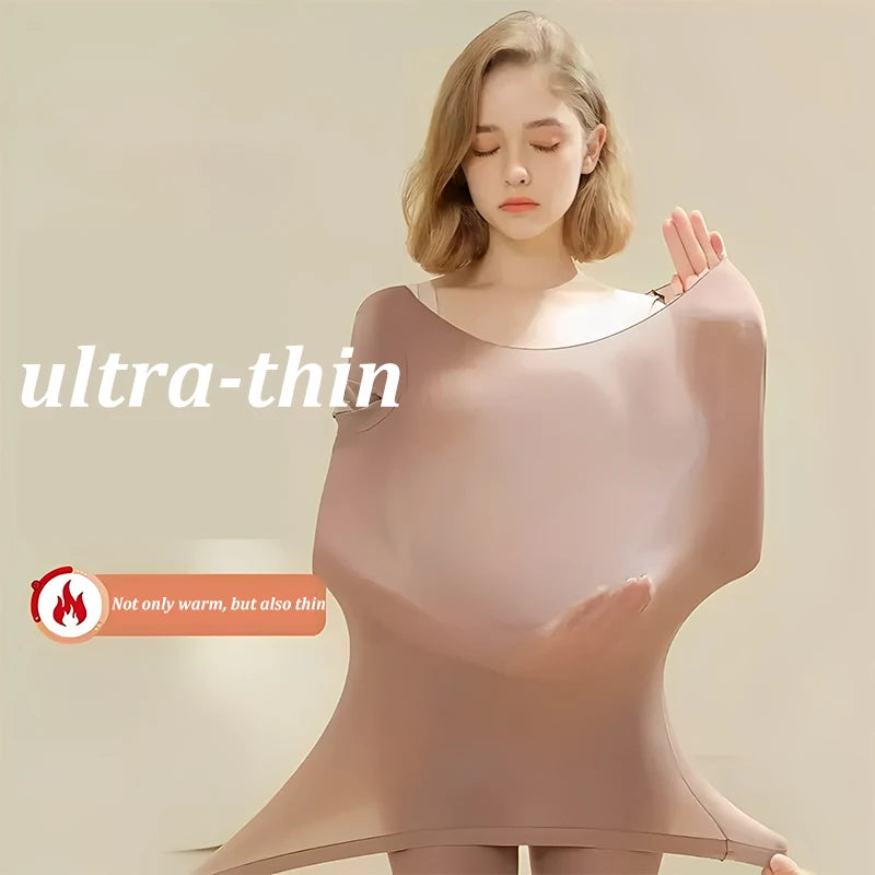 Women's Thermal Underwear Winter Clothes Seamless Thick Double Layer Warm Lingerie Women Thermal Clothing Set Woman 2 Pieces