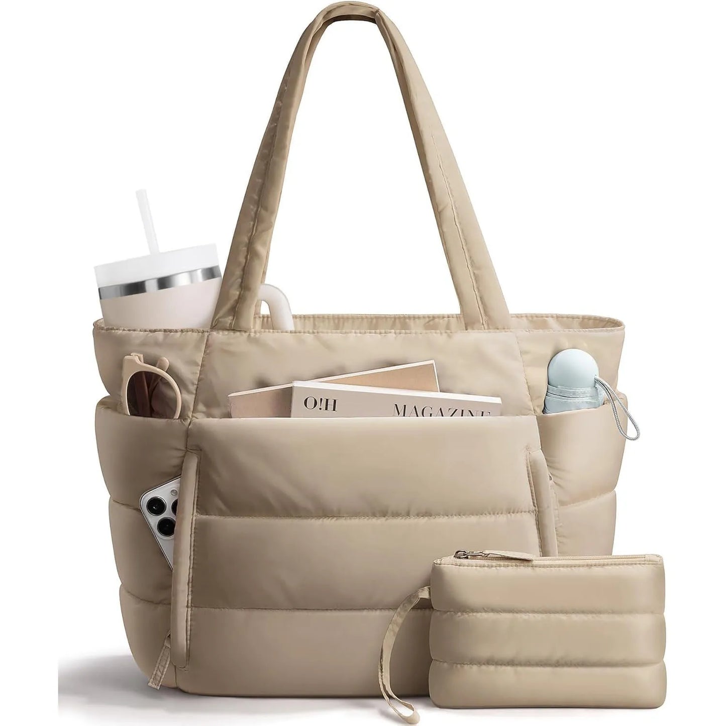 Women Tote bag large-capacity shoulder bag multi-functional travel toiletry makeup bag