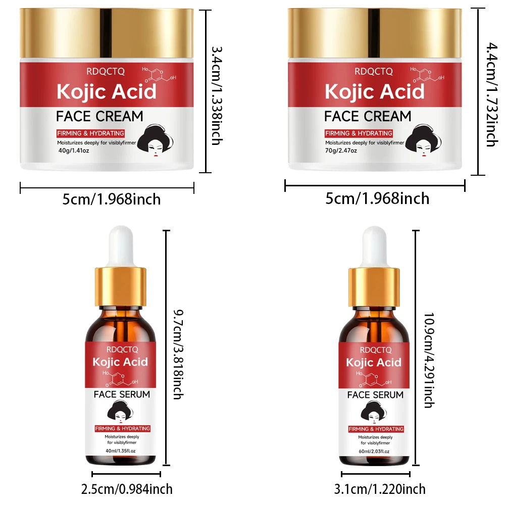 Niacinamide Serum and Moisturizer Cream 2-Piece Set Deep Hydration Skin Firming Visible Results Daily Skincare Routine for All S