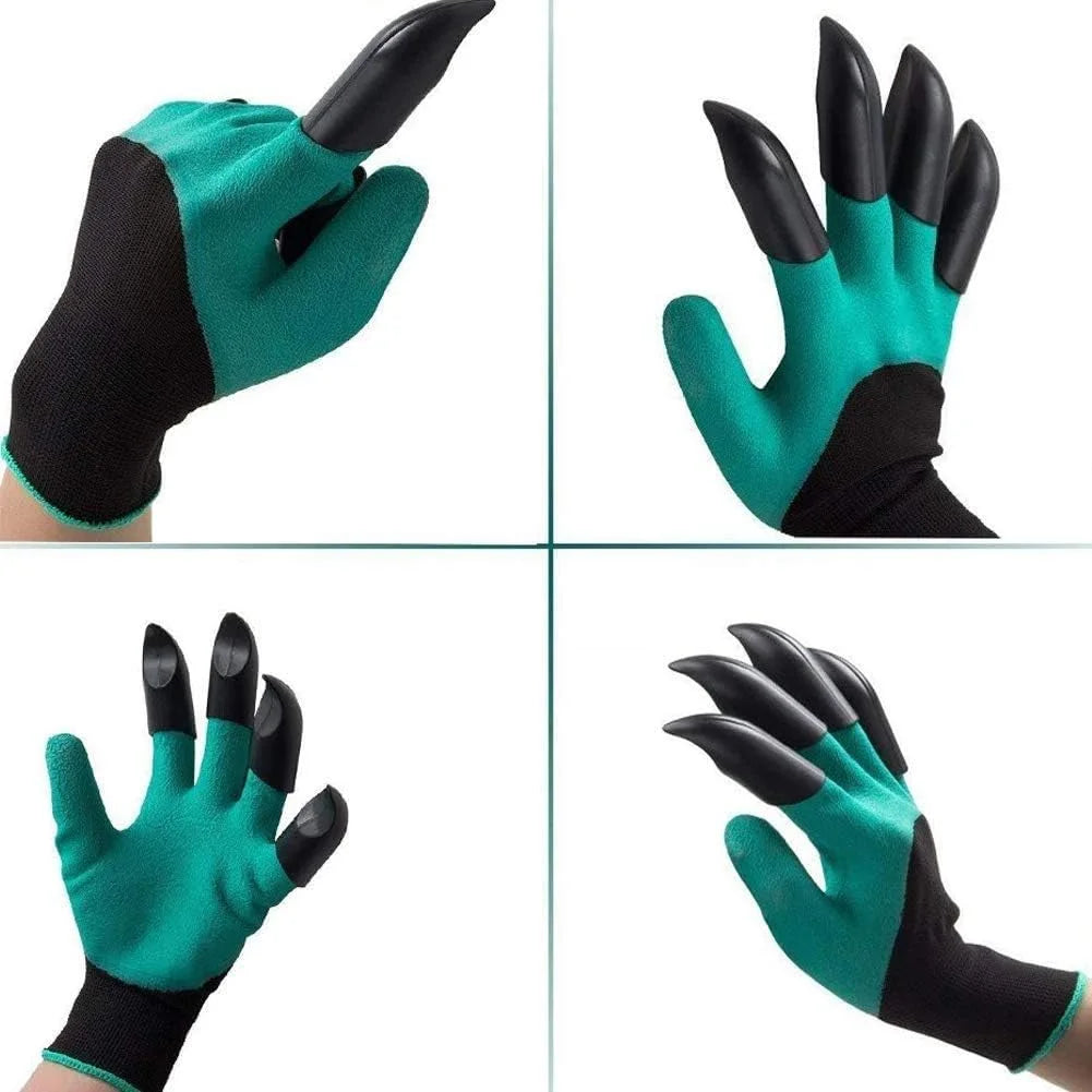 With Claws Gardening Gloves Stab Resistant Waterproof Wear-resistant Grass Pulling Soil Digging Security Protection Garden Glove