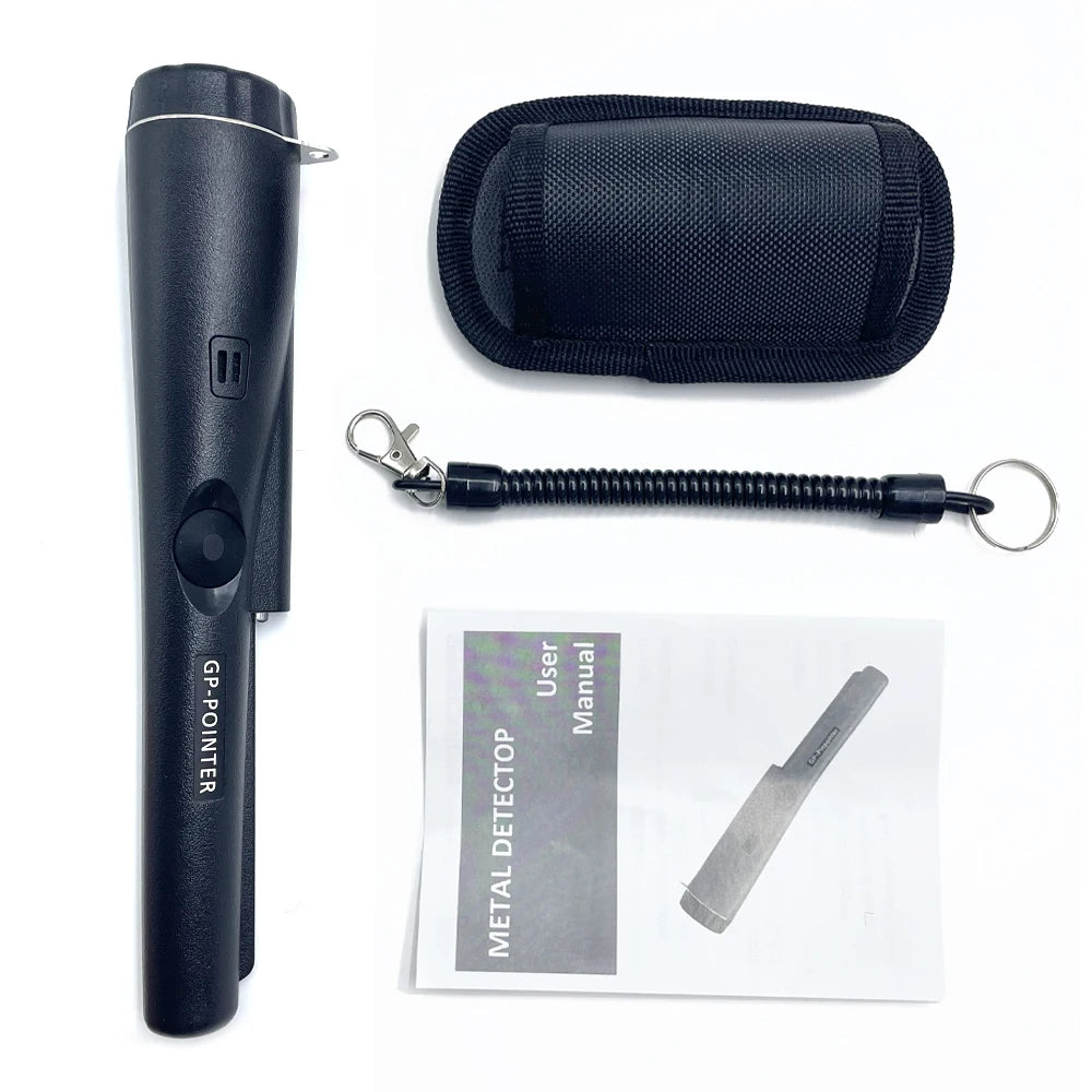 Metal Detector Outdoor Adventure Handheld Metal Detector Pinpointer Finder Waterproof 360° Side Scan Metal Detector Rod
