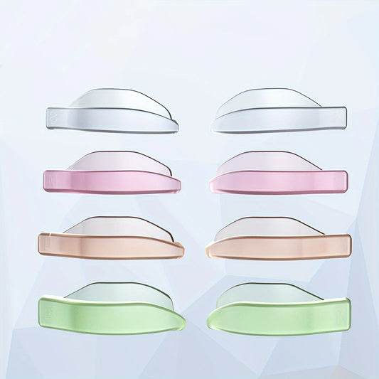 4 Pairs Lash Lift Silicone Pads, Jelly Style Self-Adhesive Eyelash Perming Molds Tool Set