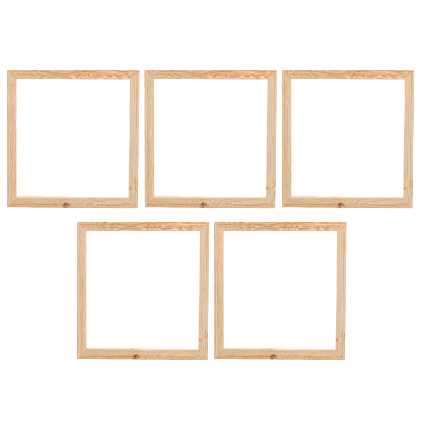 5Pcs 30X30CM Smooth Natural Pine Wood Empty Frames For Home Decor Diy Picture Frame Mounting Painting Wall Art Display Frame Set
