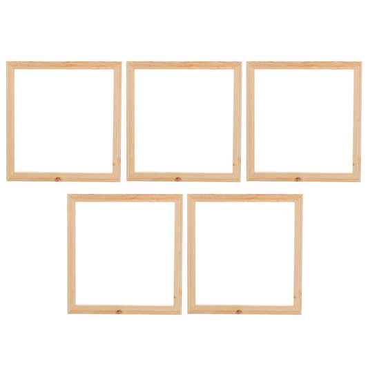 5Pcs 30X30CM Smooth Natural Pine Wood Empty Frames For Home Decor Diy Picture Frame Mounting Painting Wall Art Display Frame Set