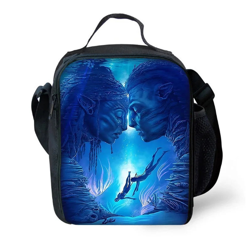 Science Fiction Movie Child School Backpack with Lunch Bags ,Pencil Bags ,School Bags for Boys Girls A-AvatarS Best Gift